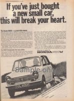 Retro Car Ad Poster - Honda N600 1968 advert  - The Nostalgia Store